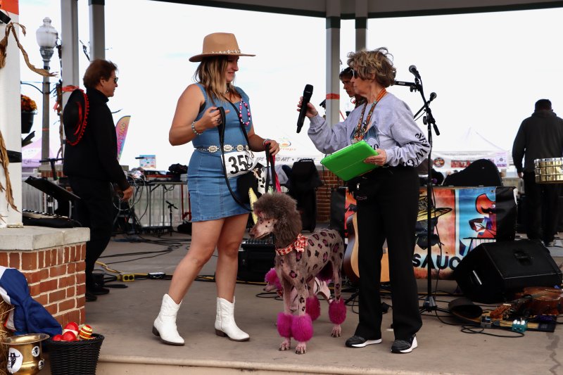 Skyler West of Millsboro and her dogs Bella and Bonnie got an award for theirs costumes, “Animals & Zookeepers.”